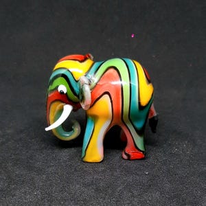 Murano Elephant Handmade Elephant Glass Art Multi Color Elephant For Home Decor Desktop Elephant Best Gift Item
