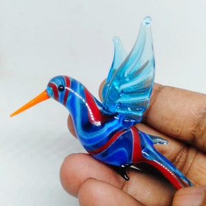 Murano Handmade Glass Art Humming Bird For Home Decor Item