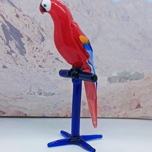 ガラスの鳥、ミニチュア雀の置物、ガラスの雀の飾り、アートガラスの鳥