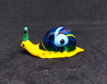 Murano Handmade Glass Art Snail Multi Color Snail For Home Ornaments