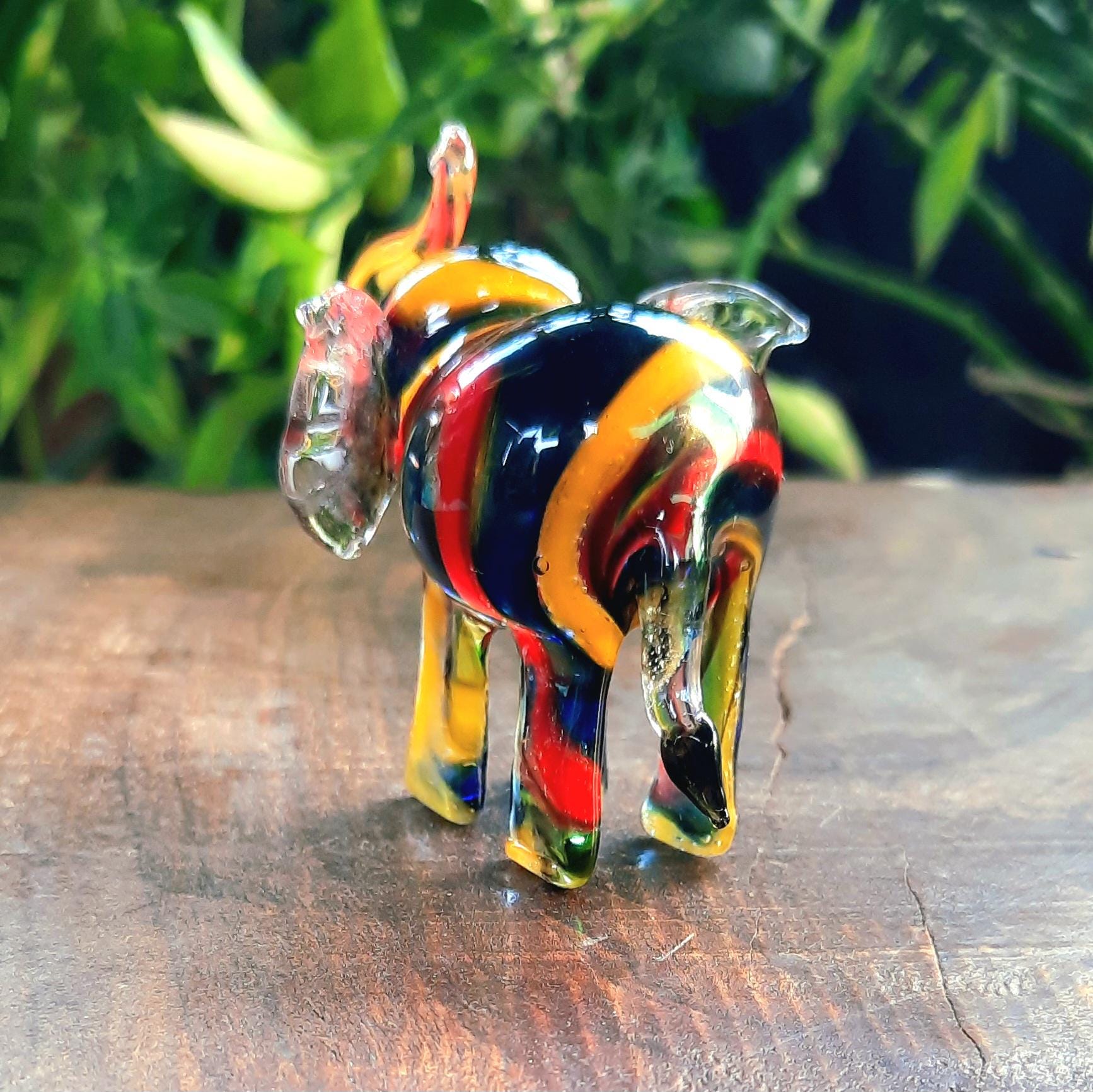 ムラーノガラスの象、手作りのマルチカラーアートガラス装飾 - Etsy 日本