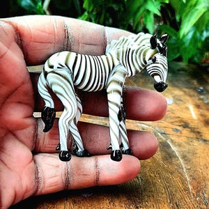 Murano Glass Zebra Home Decor Zebra Gift Zebra HandMade Zebra Sculpture Zebra Figurine Home decor Zebra