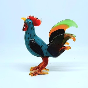 Murano Glass Rooster Beautiful Rooster Figurine Rooster Sculpture Rooster Gift  Rooster Home Decor Item
