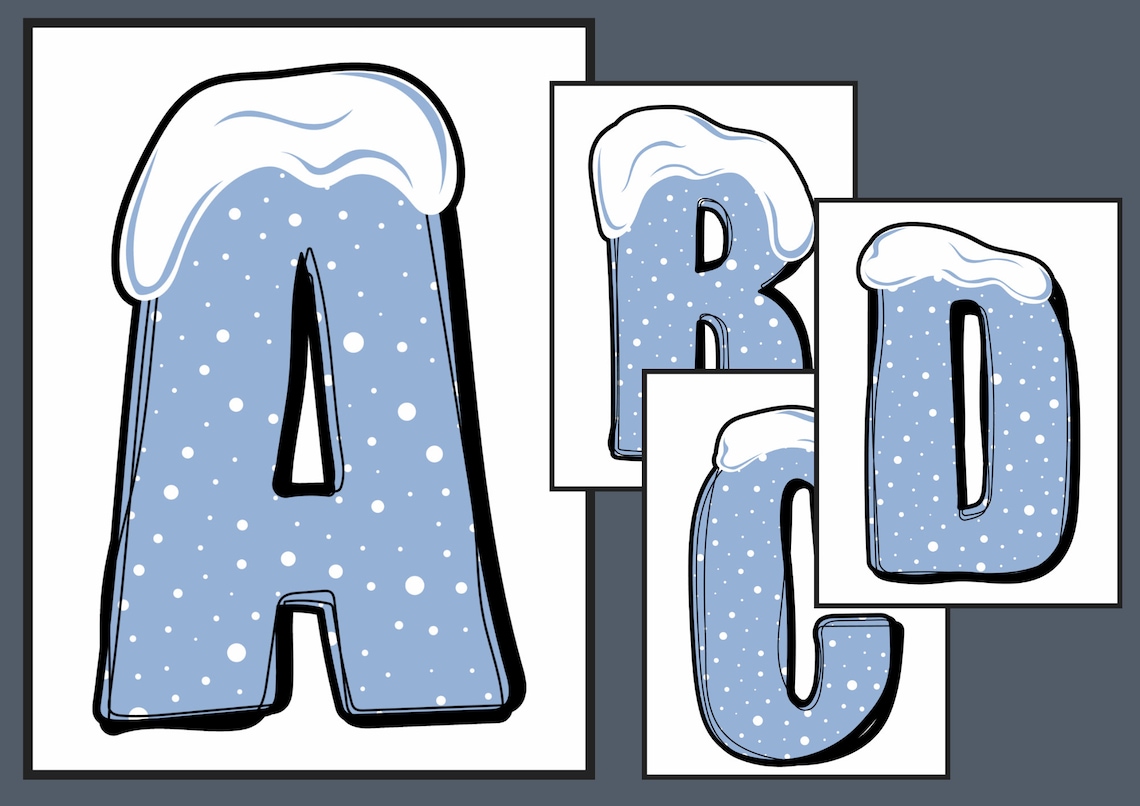 Bulletin Board Font Christmas Font Classroom Bulletin Board Letters