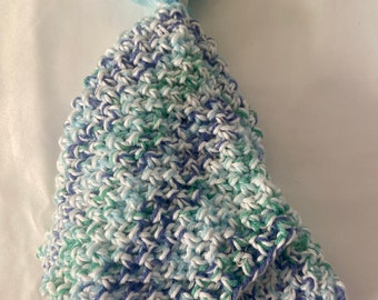 Knitted Baby Lovey with a Pacifier Snap