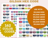 Gildan Color Chart with Hex Codes (PDF & JPG)