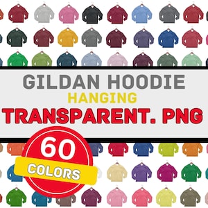Hoodie Gildan 18500 G185 PNG Transparent Editable Color Chart And Mockup Bundle Gildan 18500 Front and Back Mockup Bundle, Mockup PNG