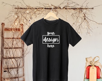 Bella Canvas 3001 Black, Flat Lay Mockup, Mock Up Flat Lay, Bella Canvas mockup, T-shirt Mockup, Unisex Mockup , Bella canvas