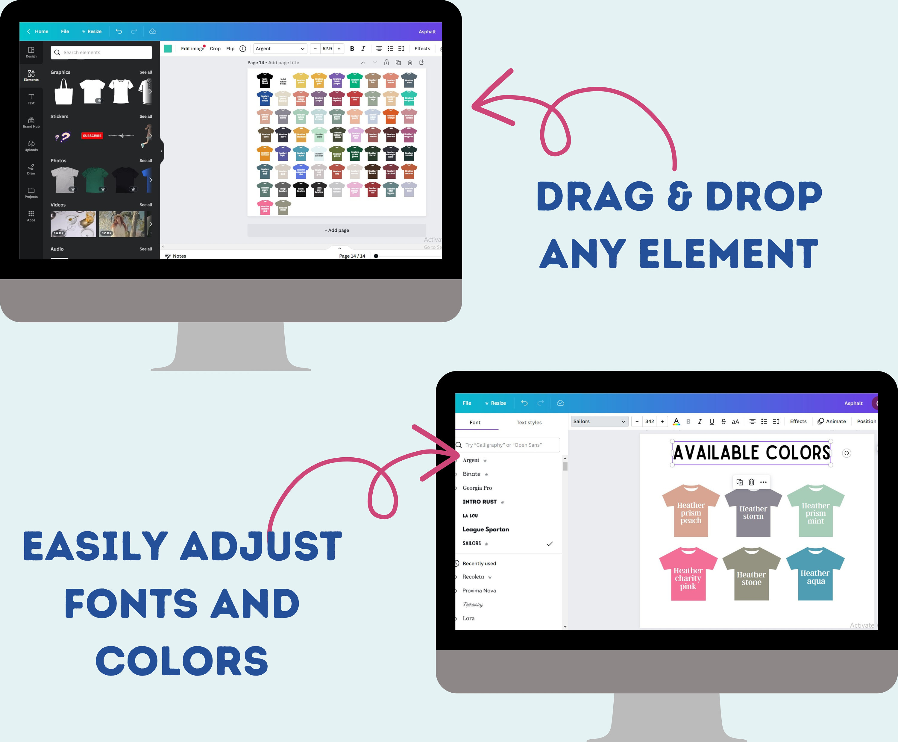 Editable Bella Canvas Color Chart, Bella Canvas 3001 Color Chart, Color