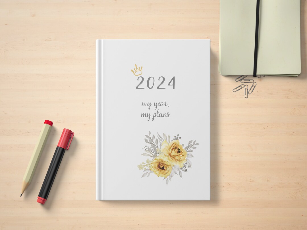 Flower 2024 Calendardaily Planner 2024 Canva2024 Diary Week View2024
