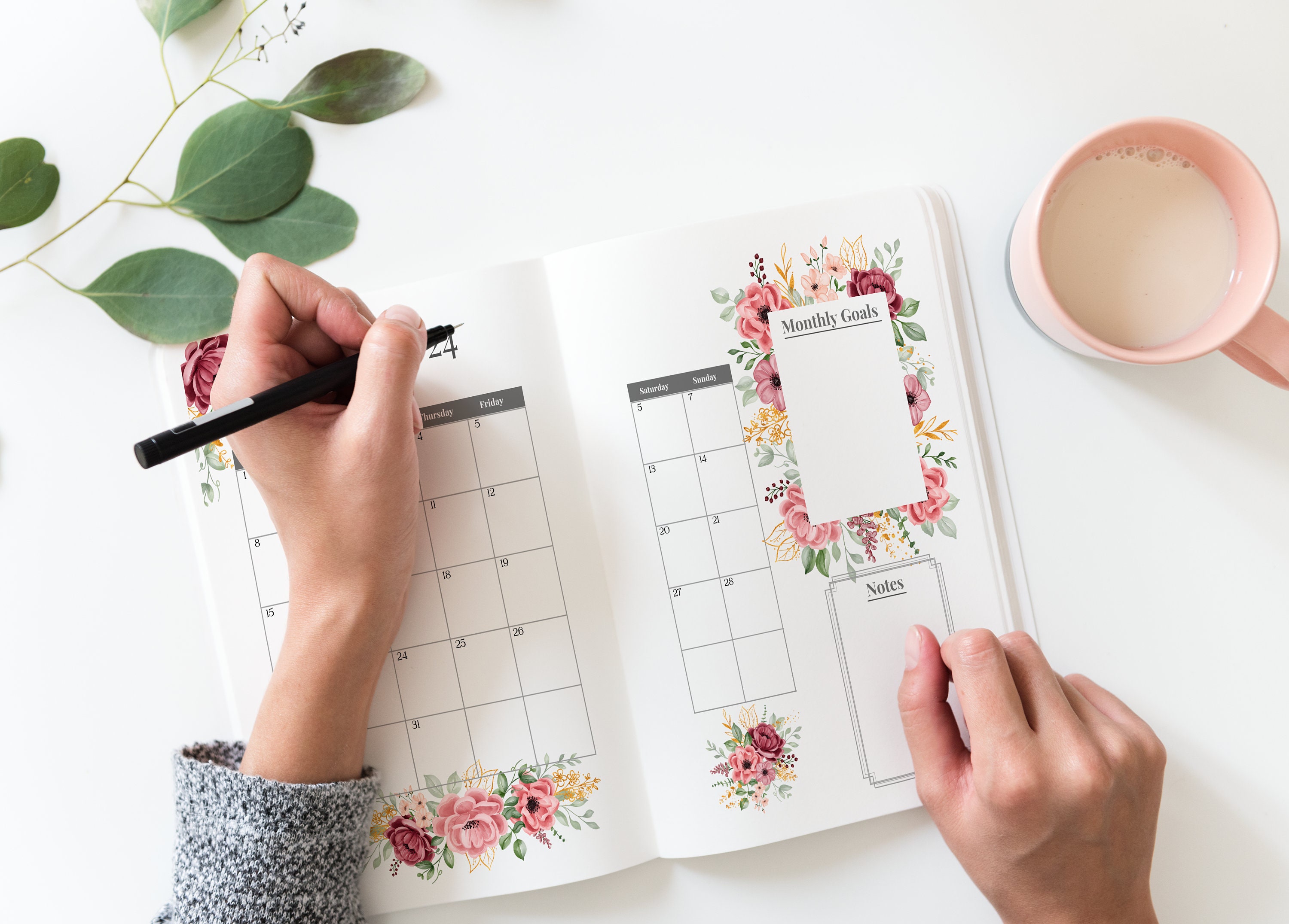 2024 Week to View Diary2024 Desk Diary2024 Desk Calendar Template