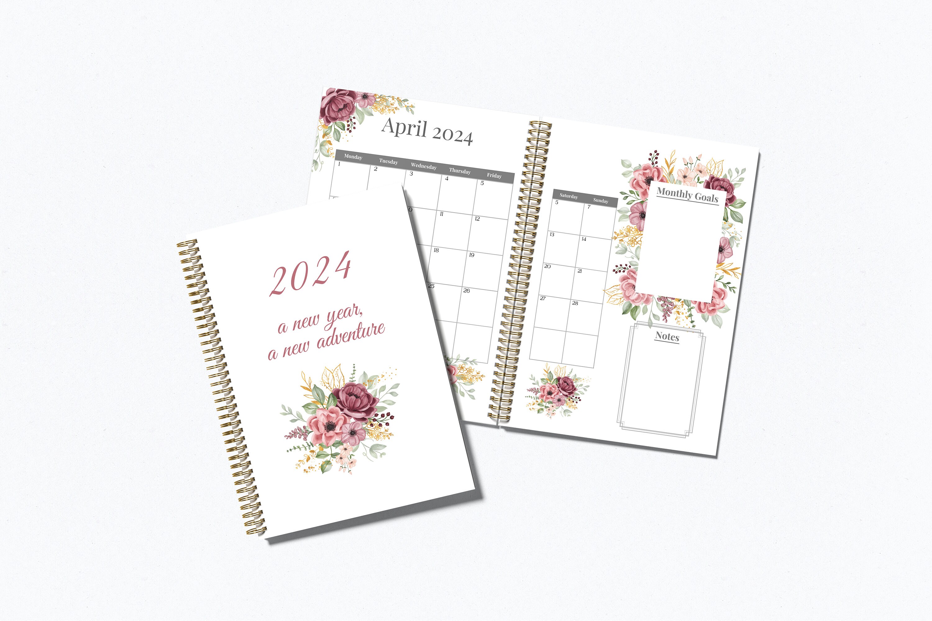 2024 Week to View Diary2024 Desk Diary2024 Desk Calendar Template