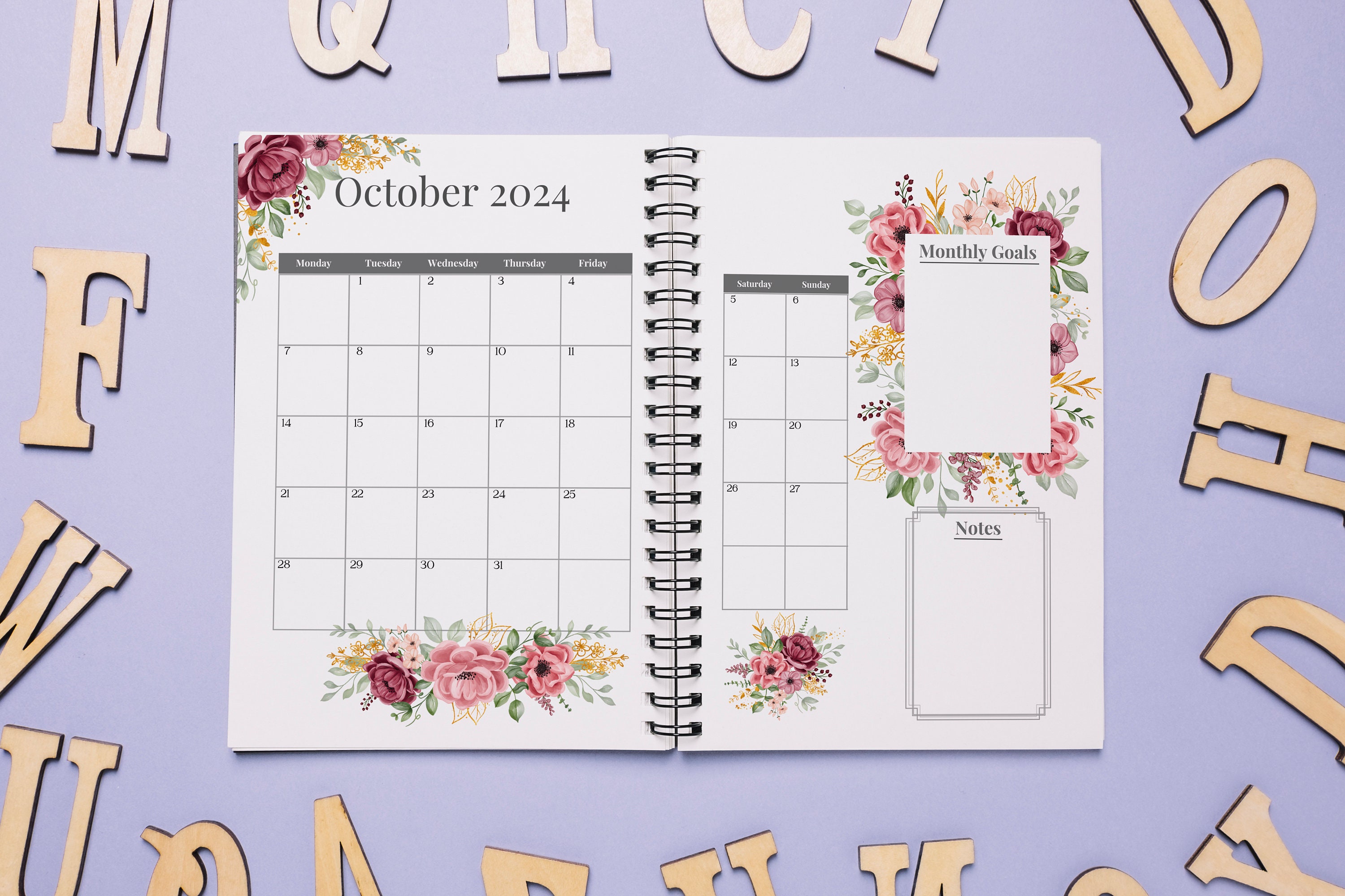 2024 Week to View Diary2024 Desk Diary2024 Desk Calendar Template