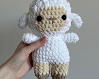 Crochet Lamb Plushie Handmade Stuffed Animal