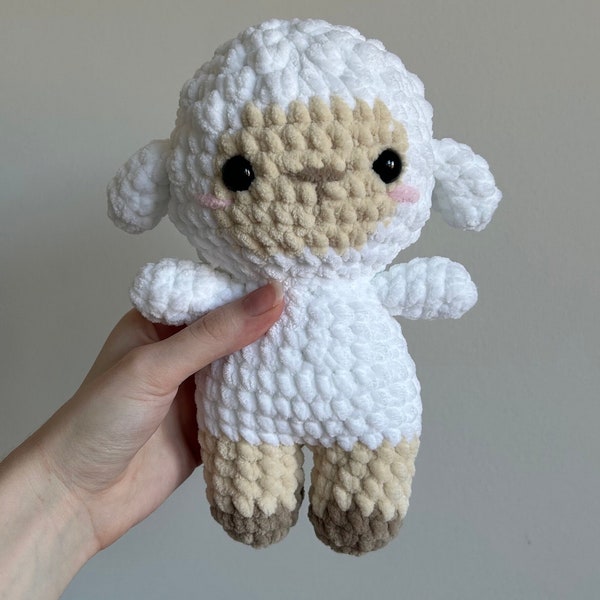 Crochet Lamb Plushie Handmade Stuffed Animal