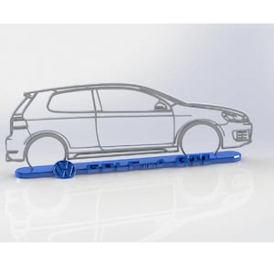 Decoración de escritorio con silueta de Volkswagen Golf GTI 6