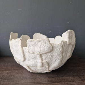 Image result for Oval Paper Mache Bowl, Organic Papier Mache, Wabi Sabi Vessel ...