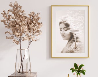 Custom Portrait, Feminine Art, Creative Portrait Composite, Double Exposure Photo, Creative Editing Photoshop, Self Portrait, Woman Portrait