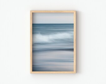 Wave Photo, Modern Home Decor, Abstract Art, Seascape Photo, Ocean Art, Printable Wall Art, Minimalist Wall Art, Digital Download, Blue Art