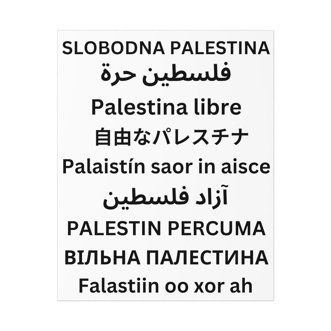 Free Palestine in Different Languages Poster Wall Art Home - Etsy