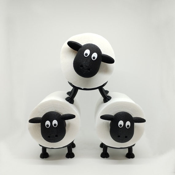 Toilet Paper Holder Sheep / Toilet Roll Holder / Bathroom Decor / Bathroom Wall Art / Bathroom Accessories