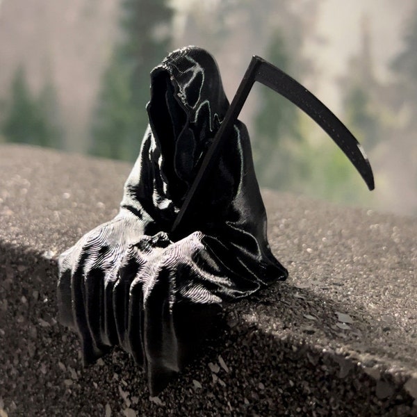 Figura de la Parca sentada - Decoración de estantería de Halloween