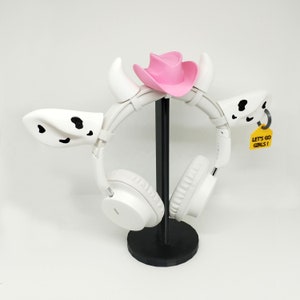 Headphone Attachment Cow's Ears / Headset Attachment / Cosplay Streaming Props / Gamer, Streamer Gift / Headphone Accessory