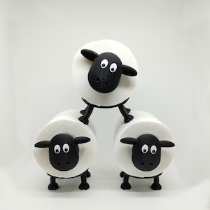 Badezimmer Dekor Toilettenpapierhalter Schaf / Toilettenpapierhalter Schwarzes Schaf / Shaun das Schaf / Klopapierrollenhalter / Tierrollenhalter