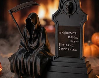 Halloween Decor - Personalized Funny Grim Reaper Sitting Gift