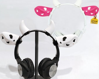 Headphone Attachment Cow's Ears / Headset Attachment / Cosplay Streaming Props / Gamer, Streamer Gift / Headphone Accessory