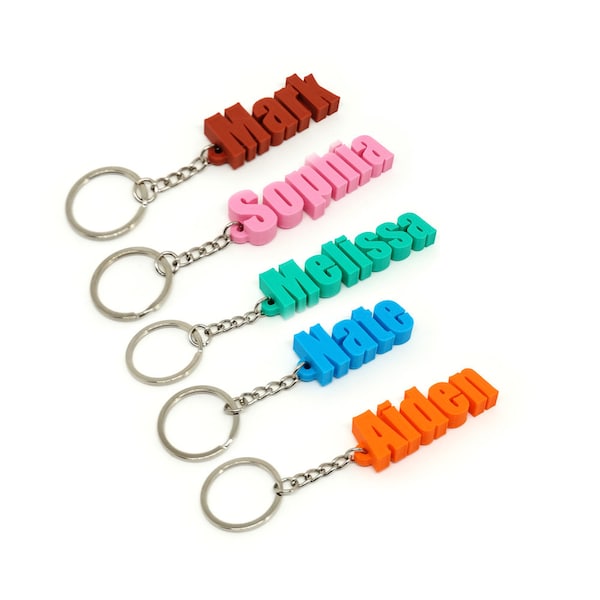 Keychain / Keyring / Personalized name Keychain / Personalized Keyring / Tag Name for Twins