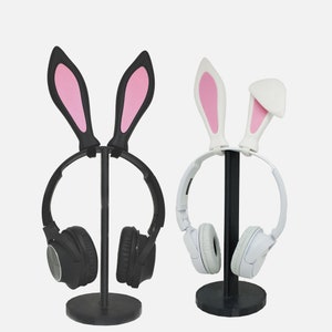 Bunny Ears Headphone Attachment / Rabbit Ears Headset Accessory / Cosplay Bunny Costume / Twitch Streaming Props / Headphone Ears