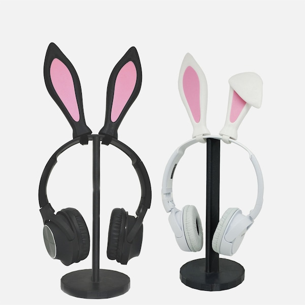 Oreilles de lapin pour casque/accessoire pour casque d'écoute oreilles de lapin/Costume de lapin cosplay/accessoires de streaming Twitch/oreilles pour casque