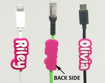 Cord Name Tag for iPhone & Android / Universal USB charger name tag