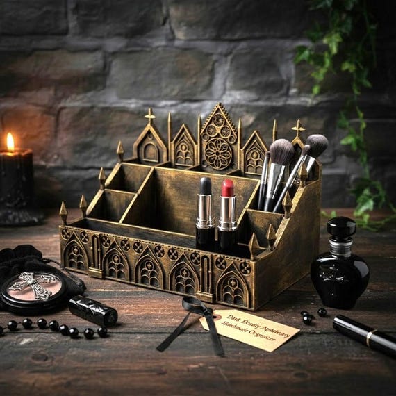 Goth Makeup Holder - Gothic Makeup Storage