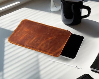 Leather iPad Case, Handmade iPad Sleeve for iPad Mini & iPad Air, iPad Pro Cover for 12.9 inch, 10.5 inch, 9.7 inch