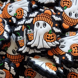 Ghost With Iced Coffee Focal Beads