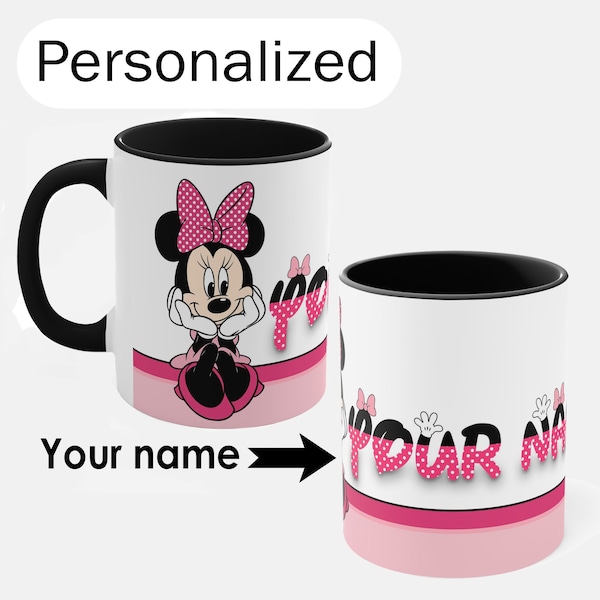 Personalized Minnie Mouse Mug | Custom name Coffee Cup | Birthday gift for her | Mickey Mouse and Friends Gifts | Cute Disney Gift