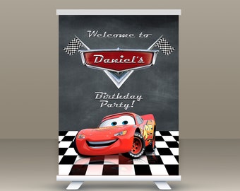 Digital CARS Birthday Party Backdrop, Printable Cars Banner, Baby Boy  Birthday Party Supplies, Cars Poster. Banner digitale Cars -  Italia