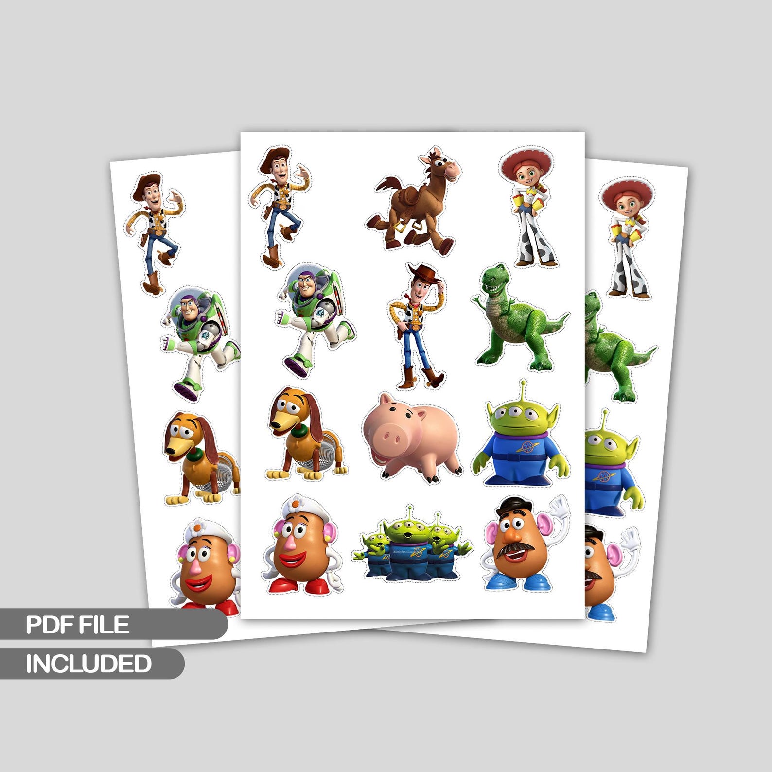 Toy Story Cupcake Toppers Printable, Printable Toy Story Toppers Etsy