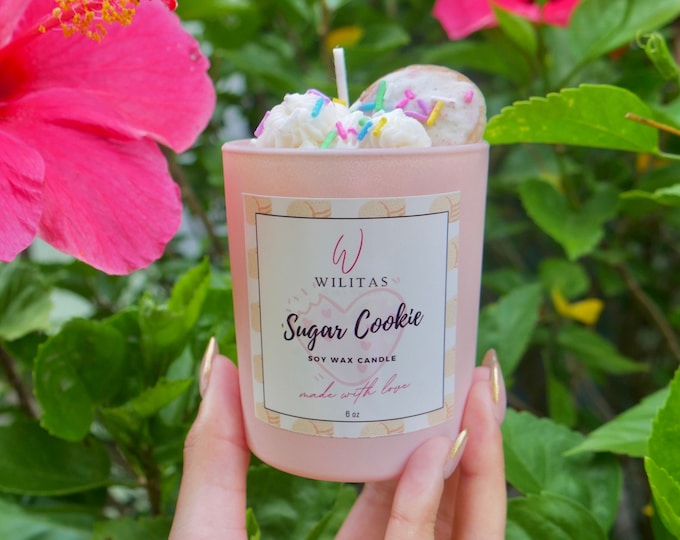 Sugar Cookie Candle | Scented | Soy Wax | Dessert Candles | Food Candle| Hand-made| Gifts |