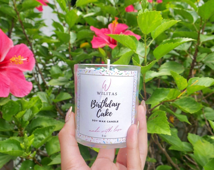 Birthday Cake Candle | Scented | Soy Wax | Dessert Candles | Food Candle| Hand-made| Gifts |