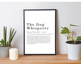 Dog Whisperer Wall Art Print Dog Walker Gift Digital Download Pet Sitter Gift Dog Lover Gift Digital Modern Home Decor