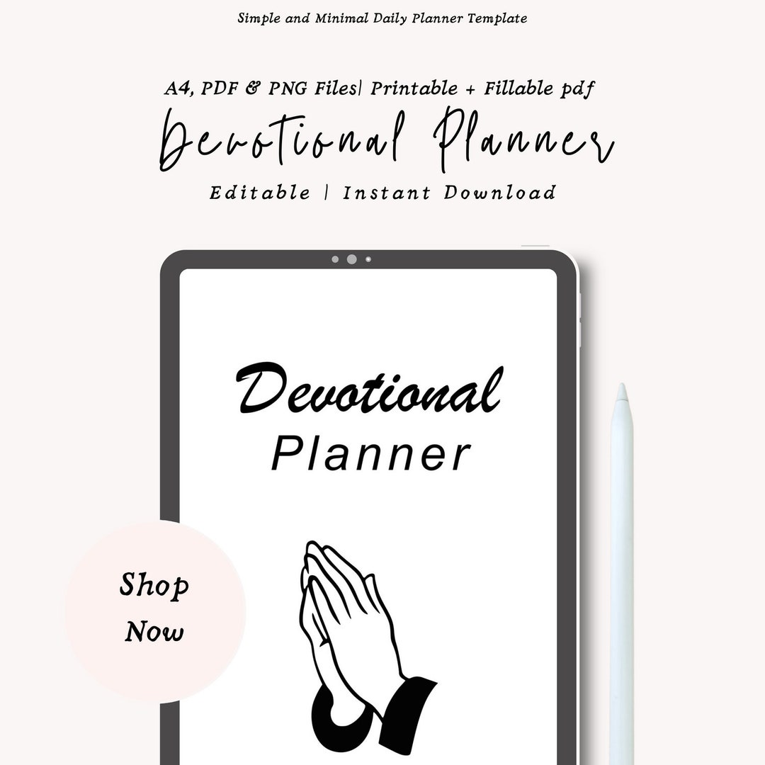 Daily Devotional Journal Printable Quiet Time Journal - Etsy