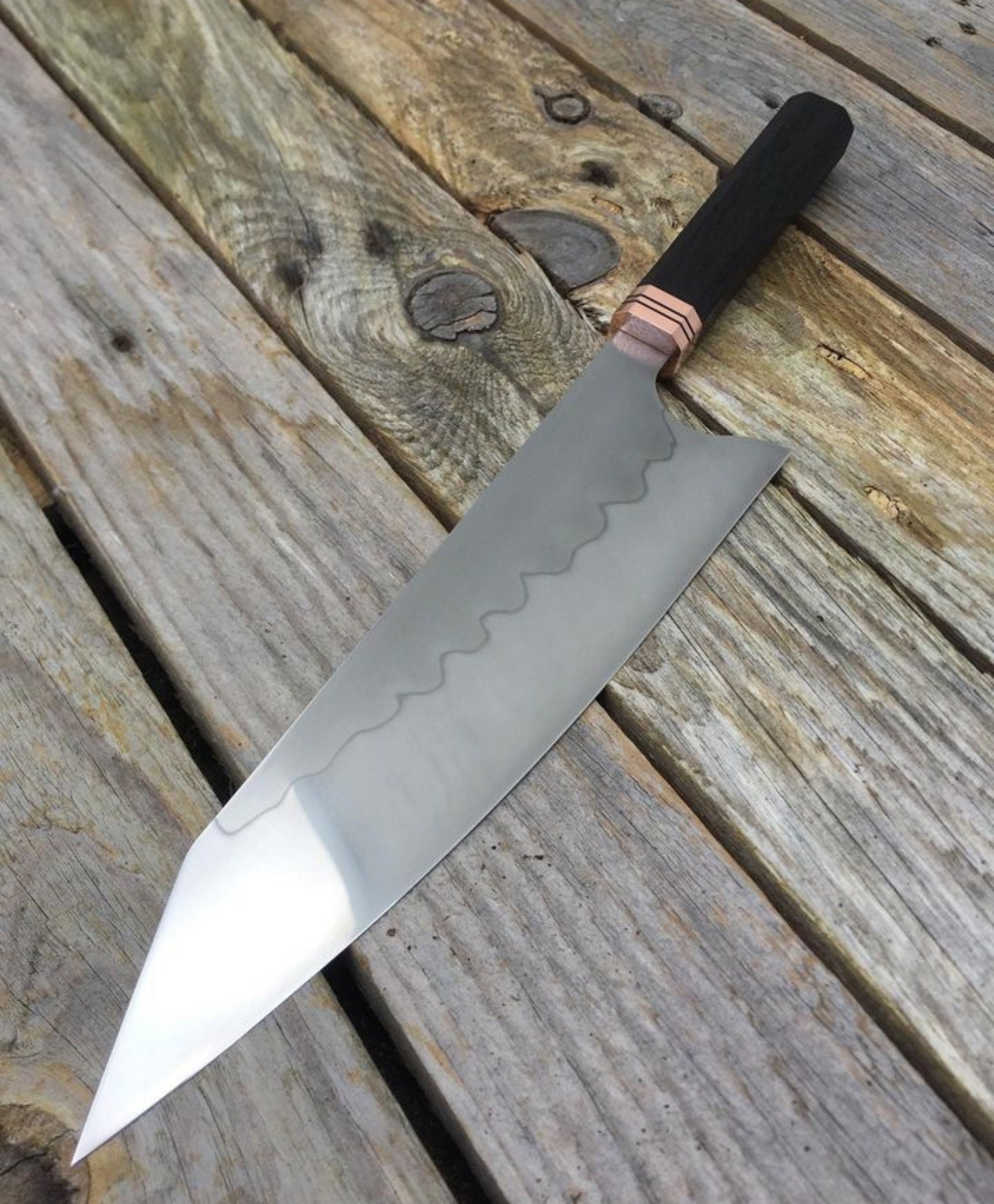 WHITE DEER 1095 Forged Steel Blank Santoku Chef Knife Japanese