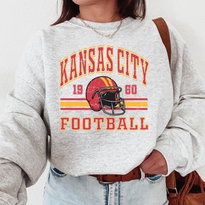 Kansas City Chiefs Sweatshirt Vintage Kansas City Sweatshirt Kansas  Football Vintage Crewneck Hoodie - Trendingnowe