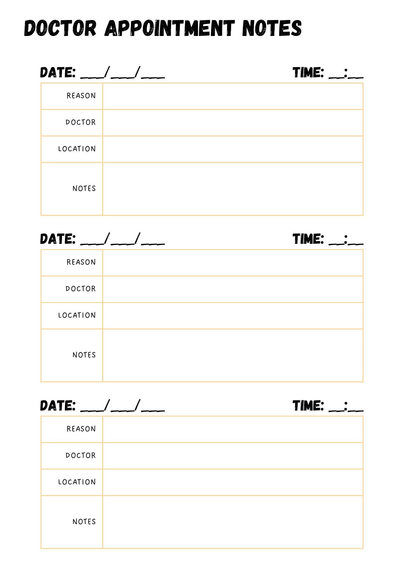 Notes On Logs In Doctor's Notes Log - Etsy