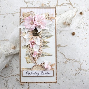 Personalisierte Mr & Mrs Karte zur Hochzeit, Rustikale Hochzeit, Karte zur Hochzeit, Rustikale Hochzeit, Handgefertigte Öko-Hochzeitskarte in der Box