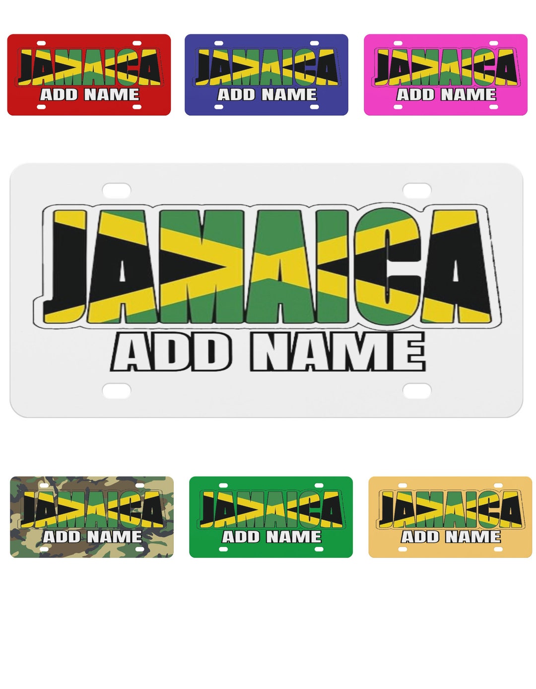 Custom Personalized License Plate Jamaican Etsy