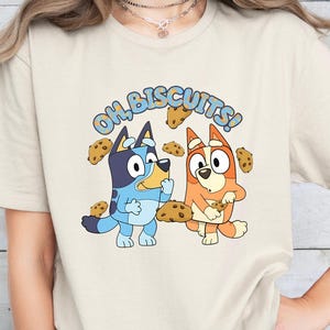 Oh Biscuits Cute Blue Dog Shirts , Blue Dog Toddler Shirt, Blue Dog Birthday Party Shirt, Blue Dog T-Shirt, Bingo Shirt, Blue Dog Shirts